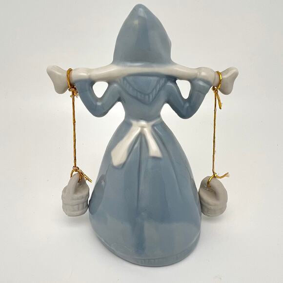 Vintage Porcelain Bell Dutch Girl Milk Maid Figurine - Picture 4 of 8